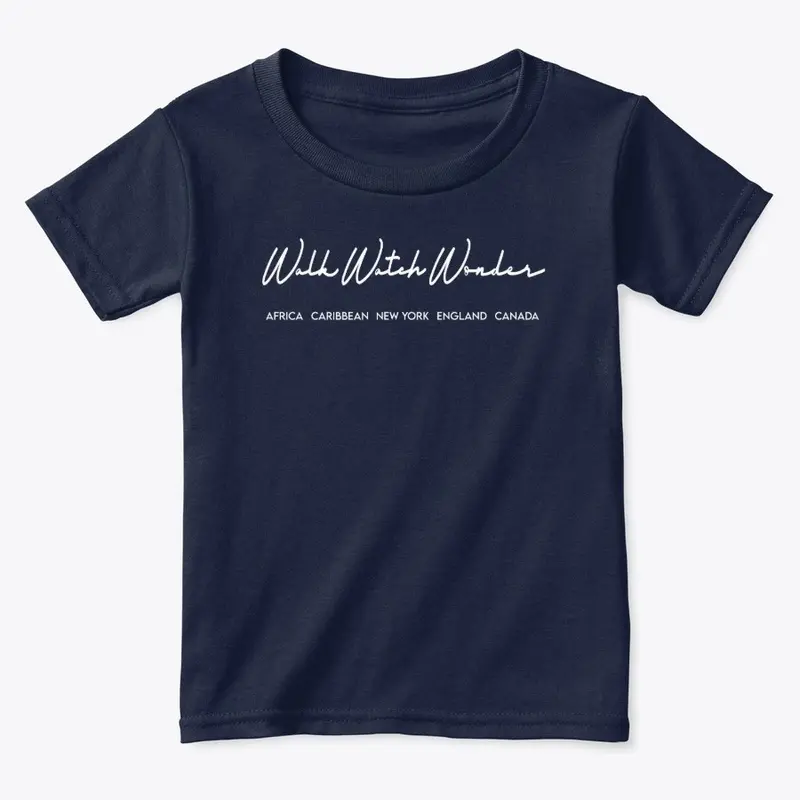 Walk Watch Wonder typography  tee shirt