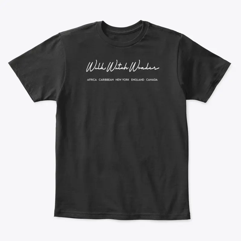 Walk Watch Wonder typography  tee shirt